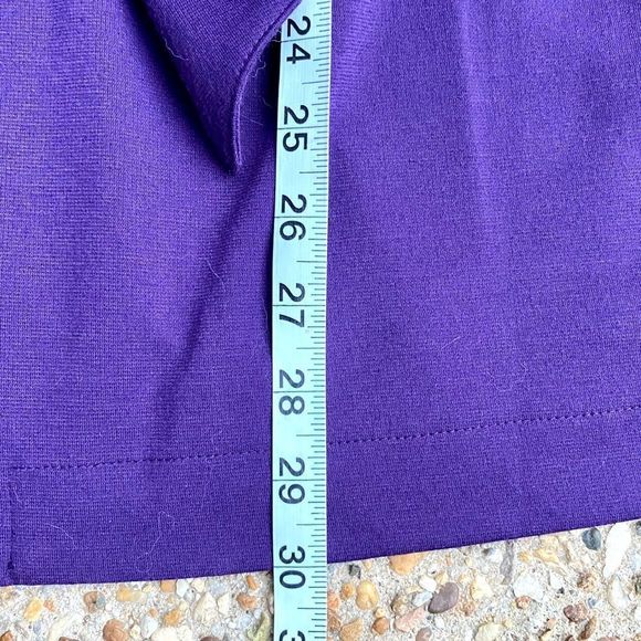 Fever Purple Knit Ruffle Neck Trench Coat Petite Size L - Picture 5 of 11